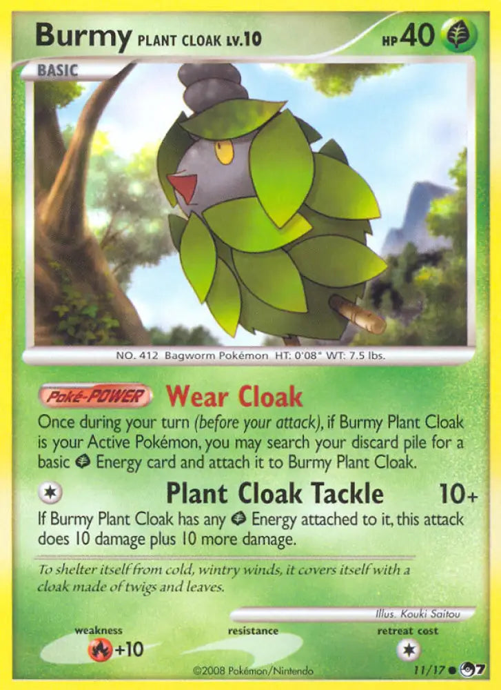Burmy Plant Cloak (11/17) [POP Series 7] - Pokemon Single