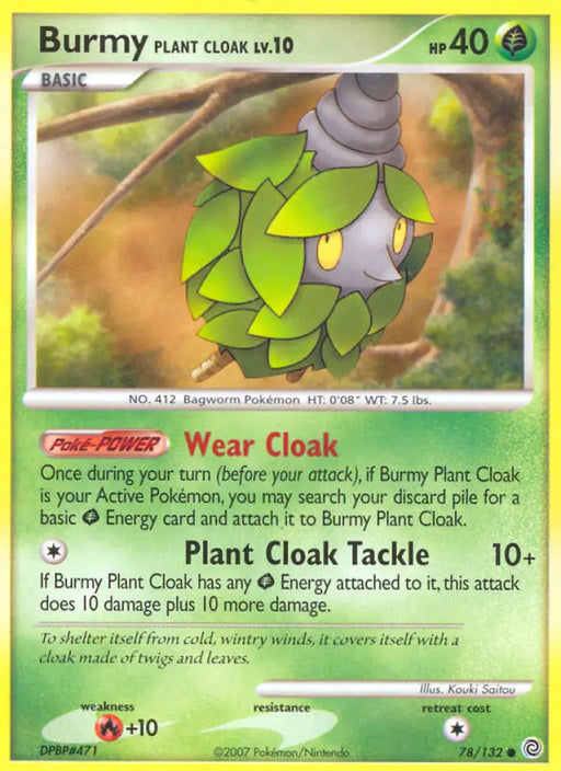 Burmy Plant Cloak (78/132) [Diamond & Pearl: Secret Wonders] - Pokemon Single