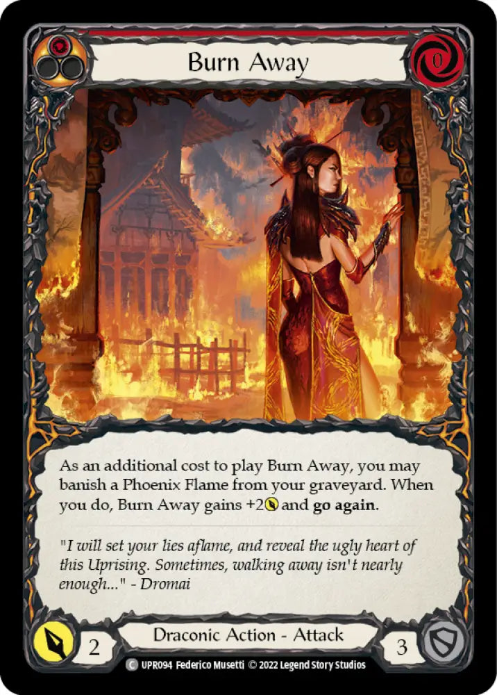 Burn Away [Uprising] Rainbow Foil - Flesh And Blood Single