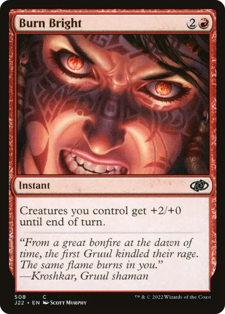 Burn Bright [Jumpstart 2022] - MTG Single
