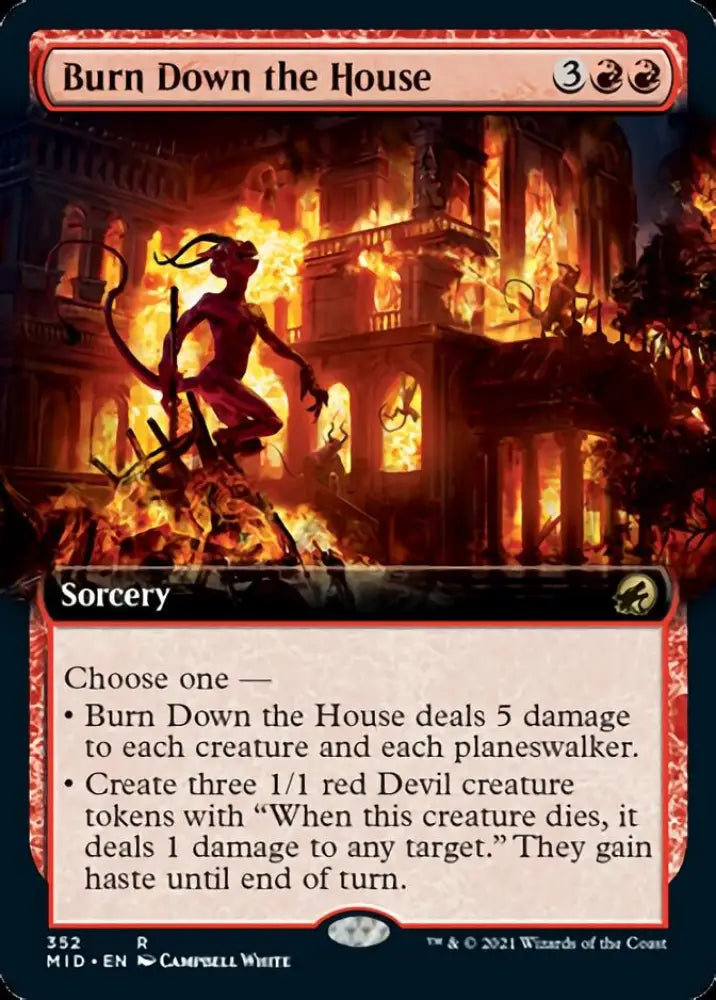 Burn Down the House (Extended Art) [Innistrad: Midnight Hunt] - MTG Single