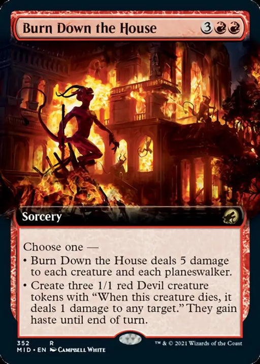 Burn Down the House (Extended Art) [Innistrad: Midnight Hunt] - MTG Single