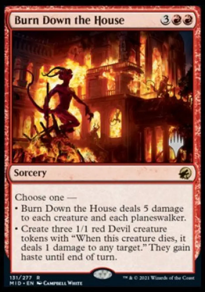 Burn Down the House (Promo Pack) [Innistrad: Midnight Hunt Promos] - MTG Single