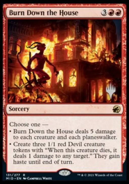 Burn Down the House (Promo Pack) [Innistrad: Midnight Hunt Promos] - MTG Single