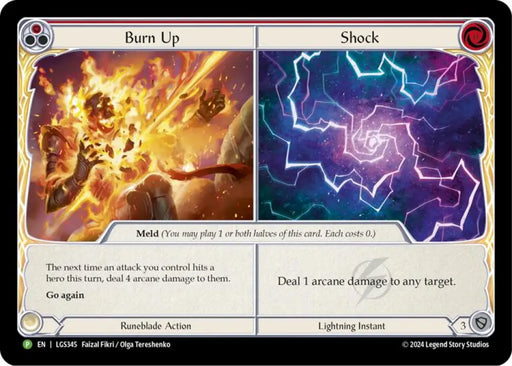 Burn Up // Shock [LGS345] (Promo) Cold Foil - Flesh And Blood Single