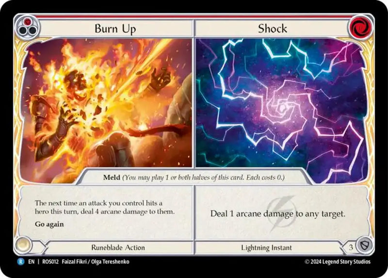 Burn Up // Shock [Rosetta] Rainbow Foil - Flesh And Blood Single