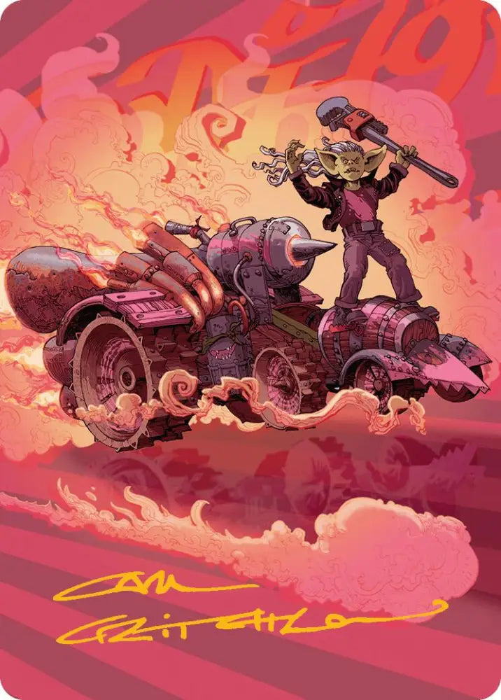Burner Rocket Art Card (Gold-Stamped Signature) [Aetherdrift Art Series] - MTG Single