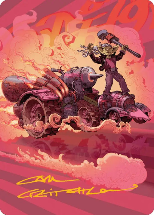 Burner Rocket Art Card (Gold-Stamped Signature) [Aetherdrift Art Series] - MTG Single