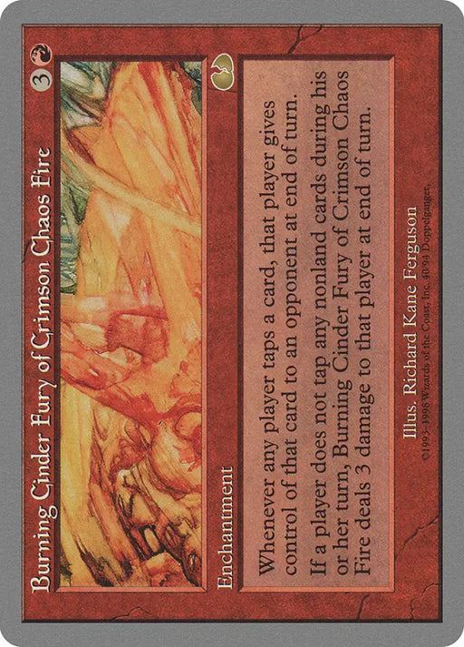 Burning Cinder Fury of Crimson Chaos Fire [Unglued] - MTG Single