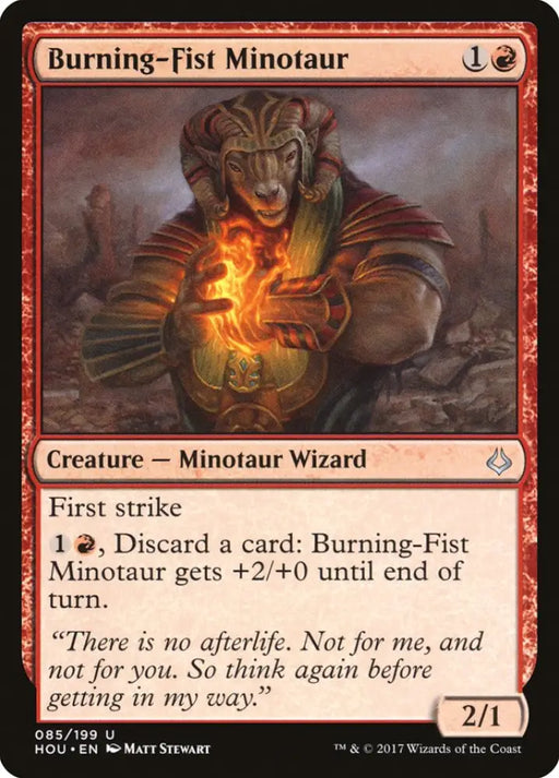 Burning-Fist Minotaur [Hour of Devastation] - MTG Single