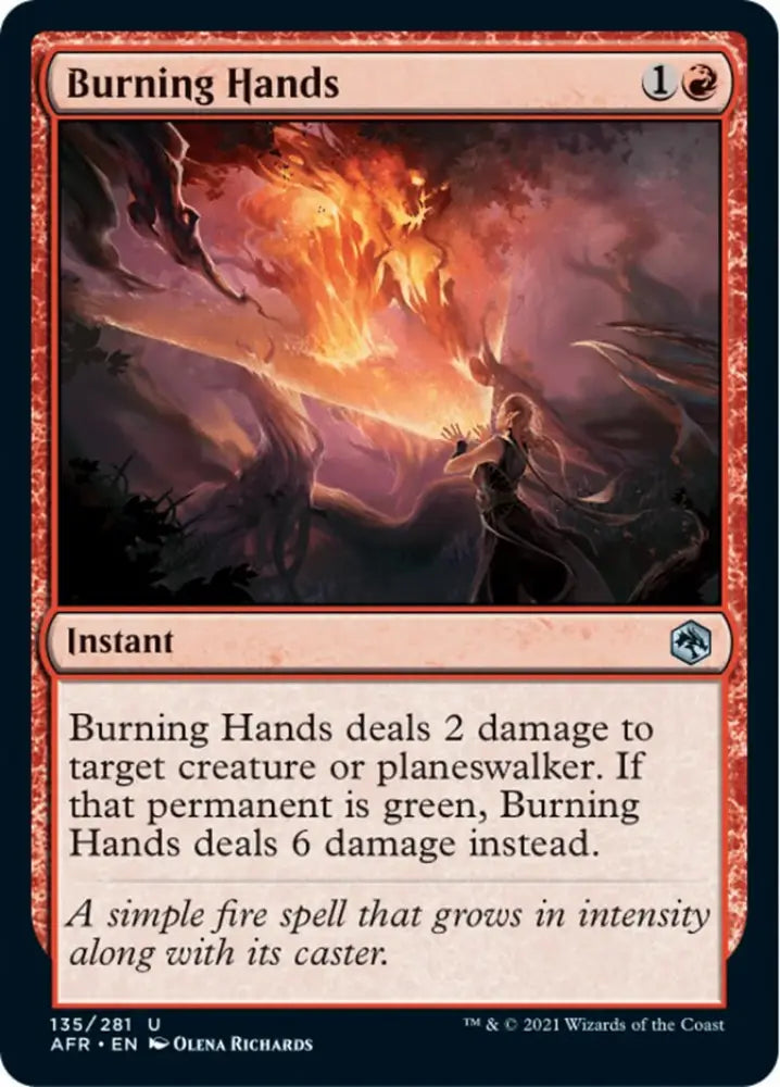 Burning Hands [Dungeons & Dragons: Adventures in the Forgotten Realms] - MTG Single