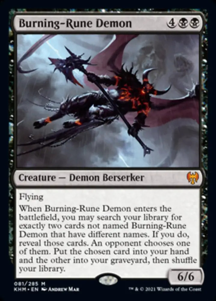 Burning-Rune Demon [Kaldheim] - MTG Single