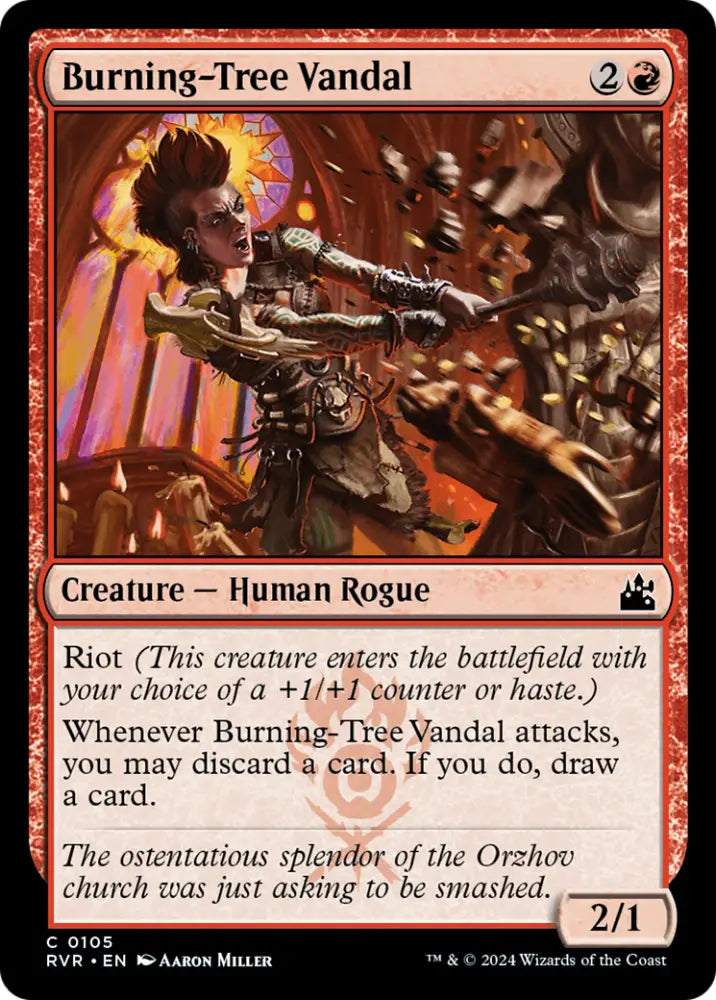 Burning-Tree Vandal [Ravnica Remastered] - MTG Single