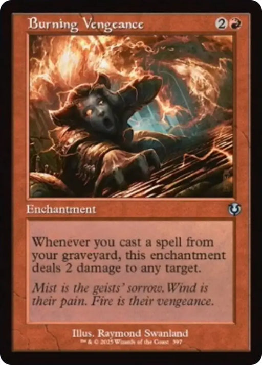 Burning Vengeance (Retro Frame) [Innistrad Remastered] - MTG Single