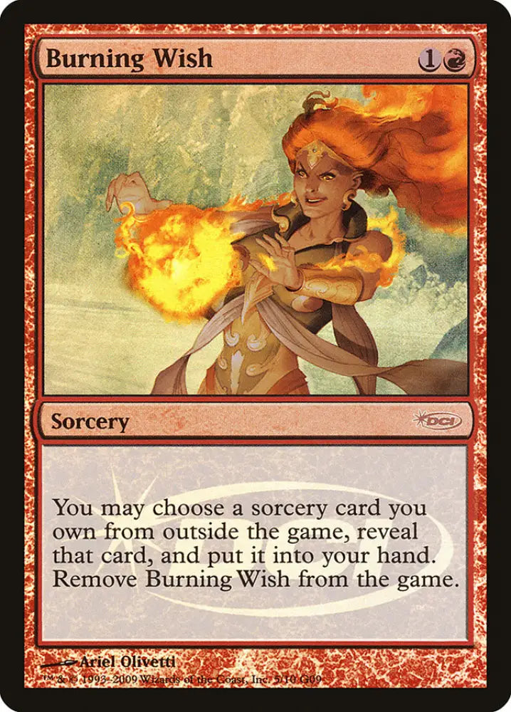 Burning Wish [Judge Gift Cards 2009] - MTG Single