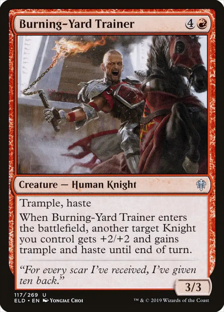 Burning-Yard Trainer [Throne of Eldraine] - MTG Single