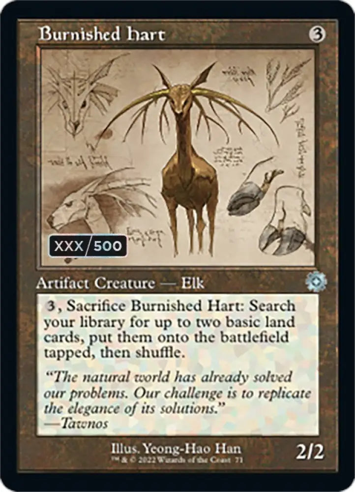 Burnished Hart (Retro Schematic) (Serialized) [The Brothers’ War Retro Artifacts] - MTG Single