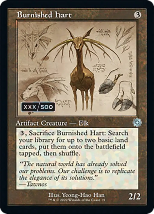 Burnished Hart (Retro Schematic) (Serialized) [The Brothers’ War Retro Artifacts] - MTG Single
