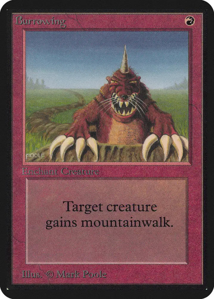Burrowing [Alpha Edition] - MTG Single