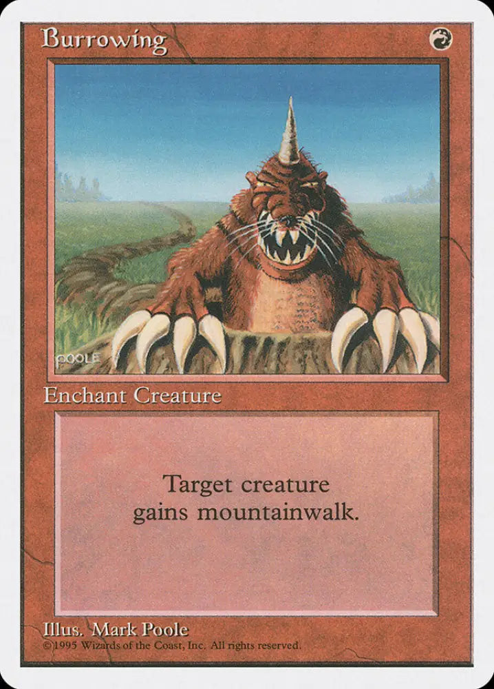 Burrowing [Fourth Edition] - MTG Single