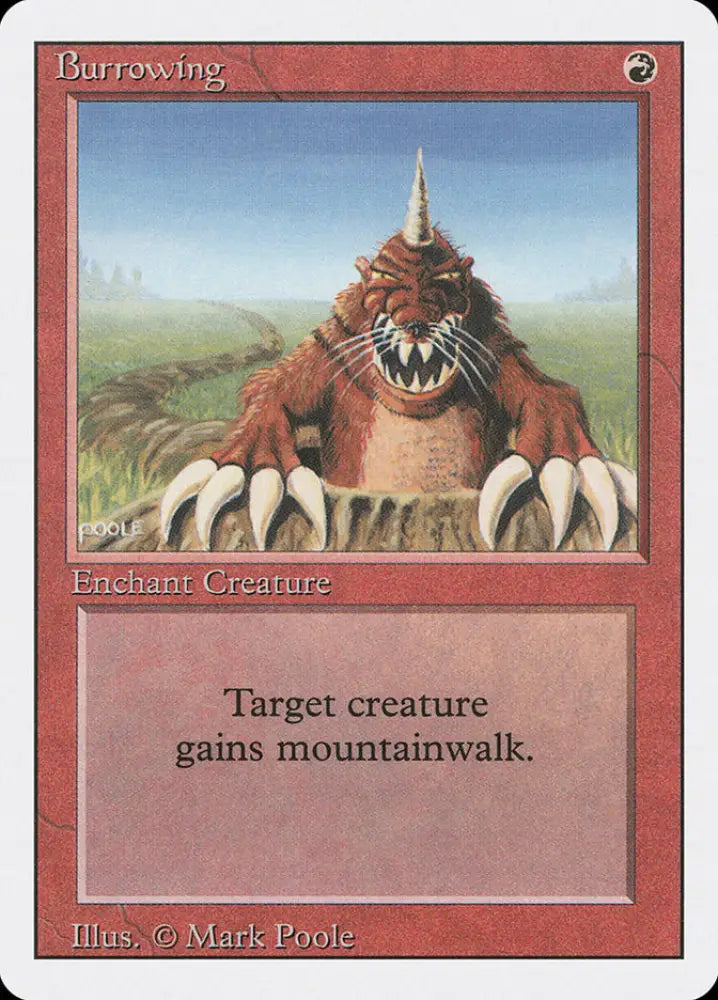 Burrowing [Revised Edition] - MTG Single