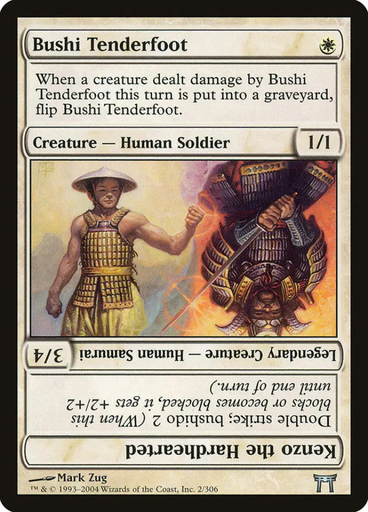 Bushi Tenderfoot // Kenzo the Hardhearted [Champions of Kamigawa] - MTG Single