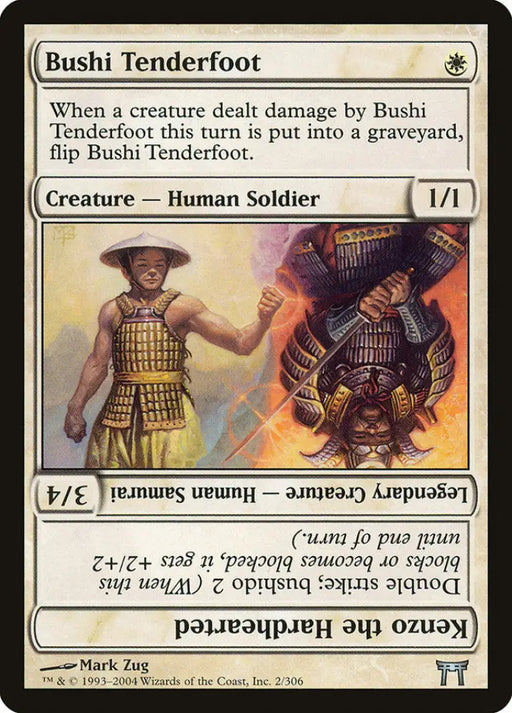 Bushi Tenderfoot // Kenzo the Hardhearted [Champions of Kamigawa] - MTG Single