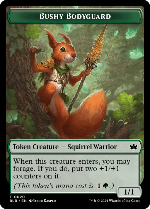 Bushy Bodyguard Token [Bloomburrow Tokens] - MTG Single