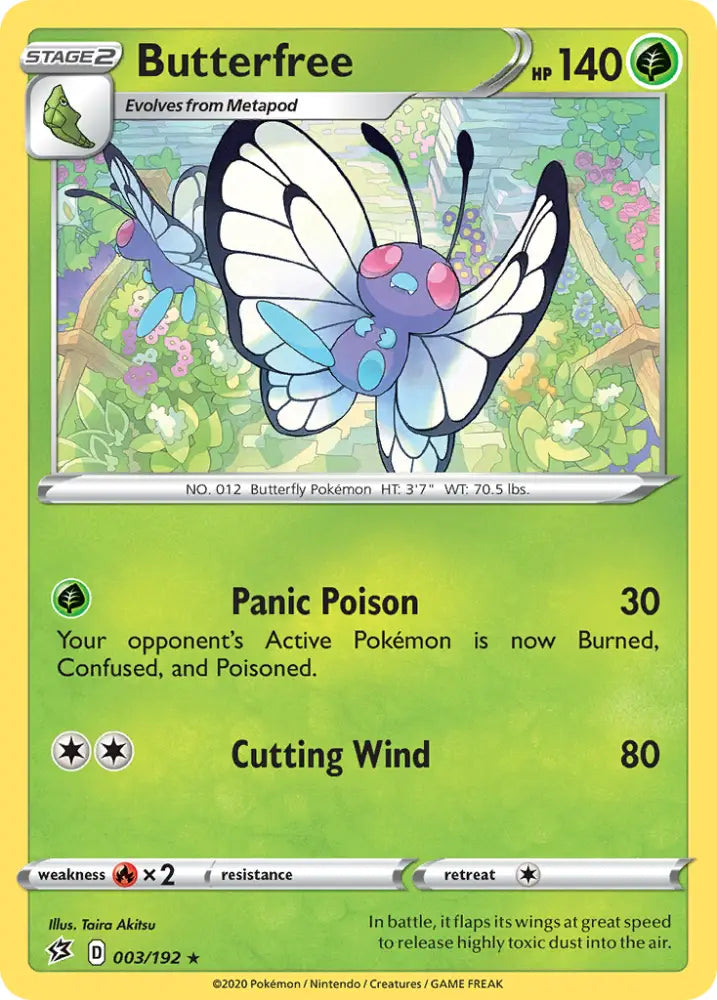 Butterfree (003/192) [Sword & Shield: Rebel Clash] - Pokemon Single