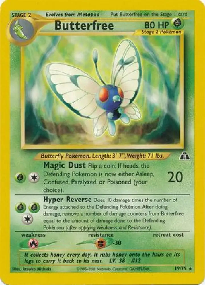 Butterfree (19/75) [Neo Discovery Unlimited] - Pokemon Single