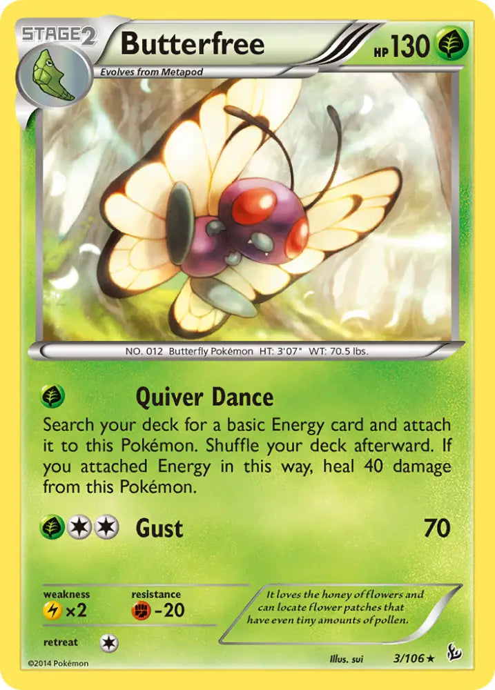 Butterfree (3/106) [XY: Flashfire] - Pokemon Single