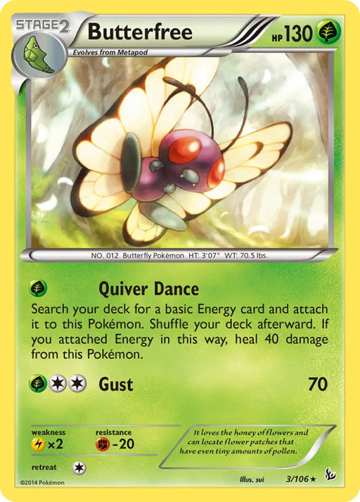 Butterfree (3/106) [XY: Flashfire] - Pokemon Single