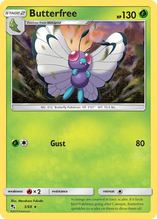 Butterfree (3/68) [Sun & Moon: Hidden Fates] - Pokemon Single