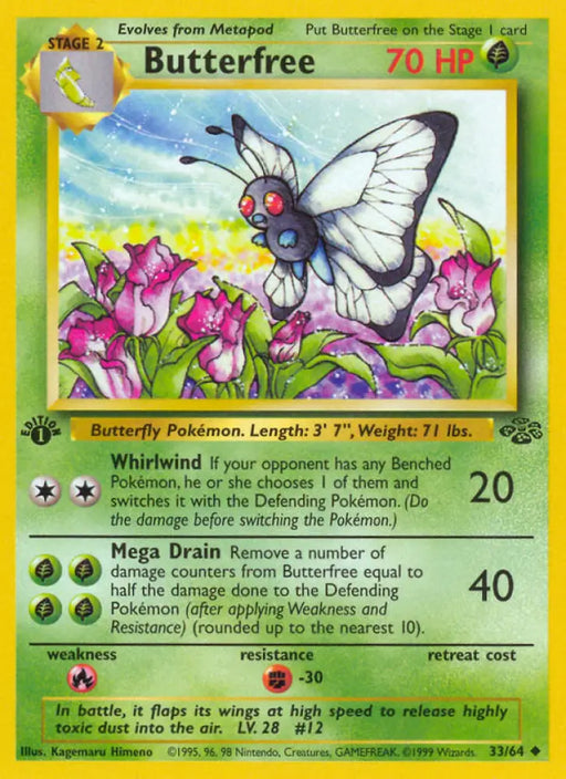 Butterfree (33/64) [Jungle 1st Edition] - Pokemon Single
