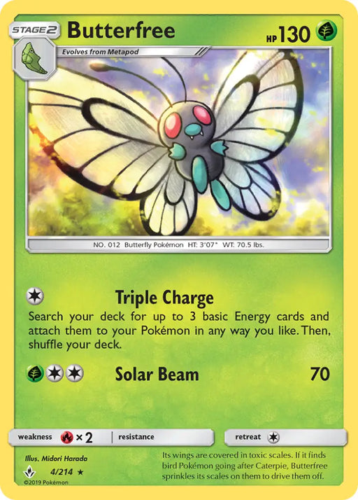 Butterfree (4/214) [Sun & Moon: Unbroken Bonds] - Pokemon Single