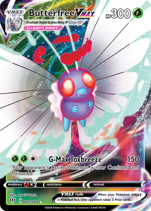 Butterfree VMAX (002/189) [Sword & Shield: Darkness Ablaze] - Pokemon Single