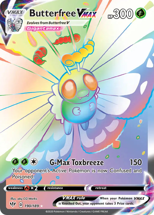 Butterfree VMAX (190/189) [Sword & Shield: Darkness Ablaze] - Pokemon Single