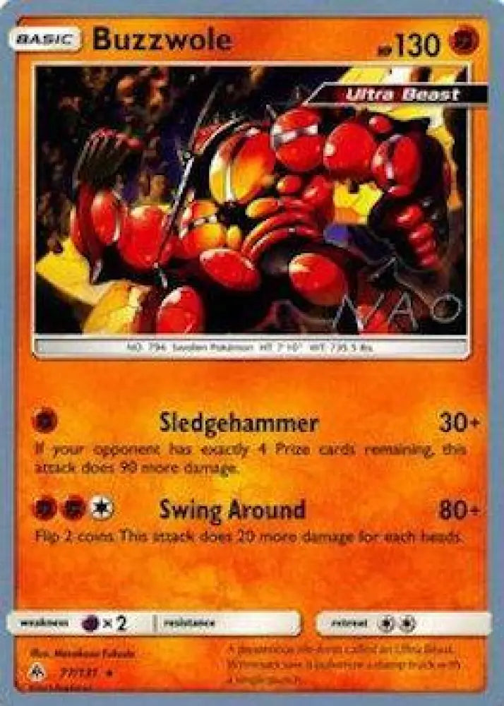 Buzzwole (77/131) (Buzzroc - Naohito Inoue) [World Championships 2018] - Pokemon Single
