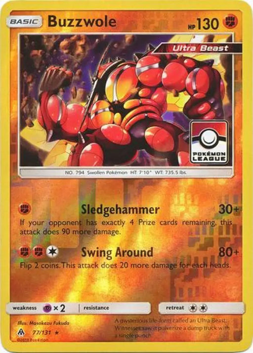 Buzzwole (77/131) (League Promo) [Sun & Moon: Forbidden Light] - Pokemon Single