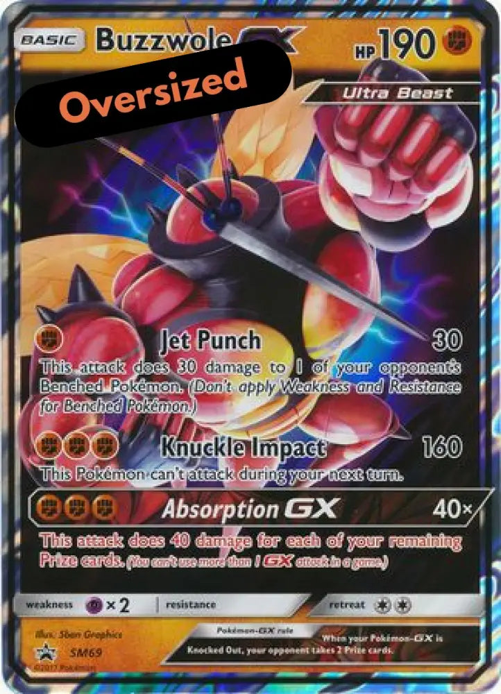 Buzzwole GX (SM69) (Jumbo Card) [Sun & Moon: Black Star Promos] - Pokemon Single