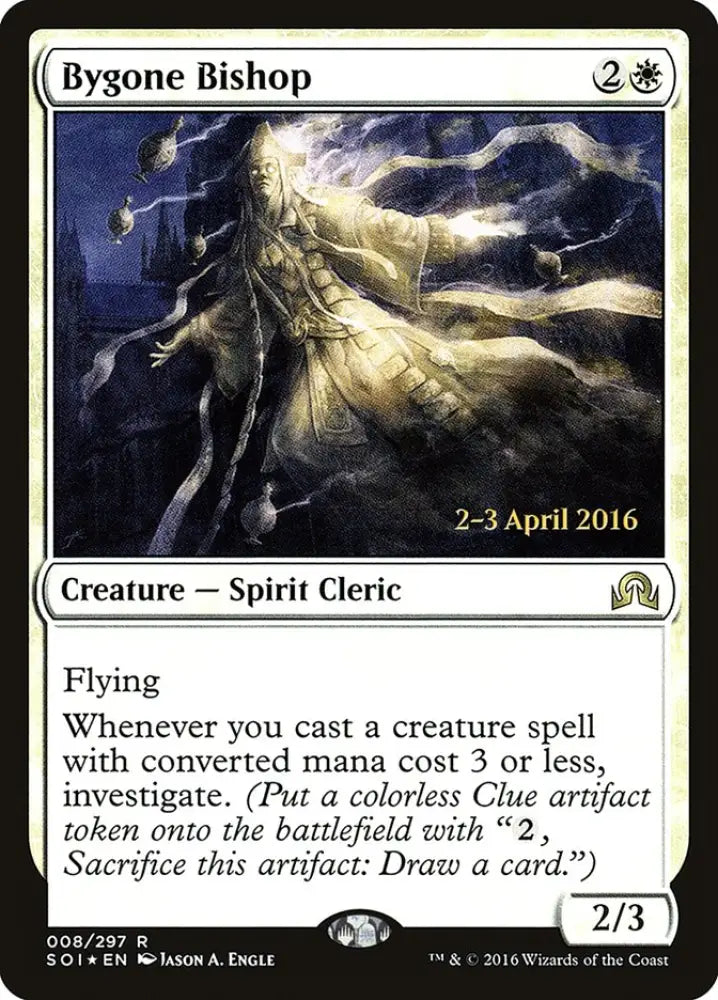 Bygone Bishop [Shadows over Innistrad Prerelease Promos] - MTG Single
