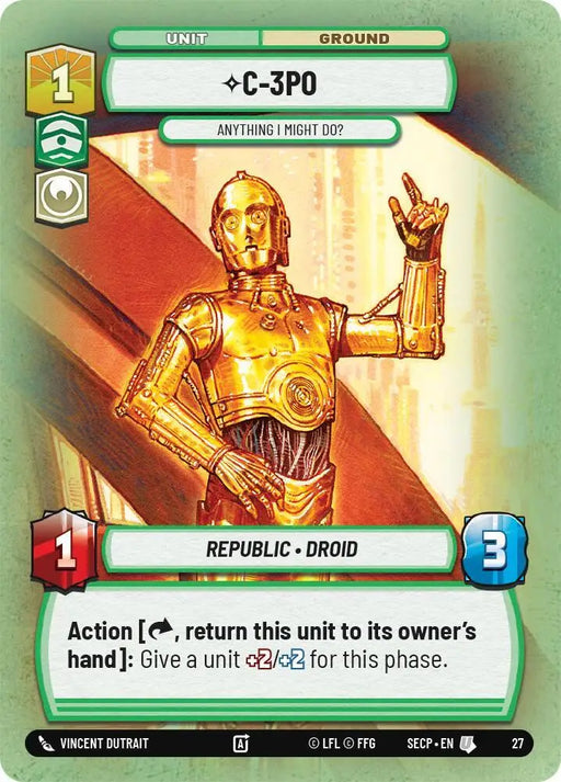 C-3PO - Anything I Might Do? (Foil) [Secrets of Power - Weekly Play Promos]