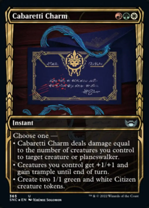 Cabaretti Charm (Showcase Golden Age Gilded Foil) [Streets of New Capenna] - MTG Single