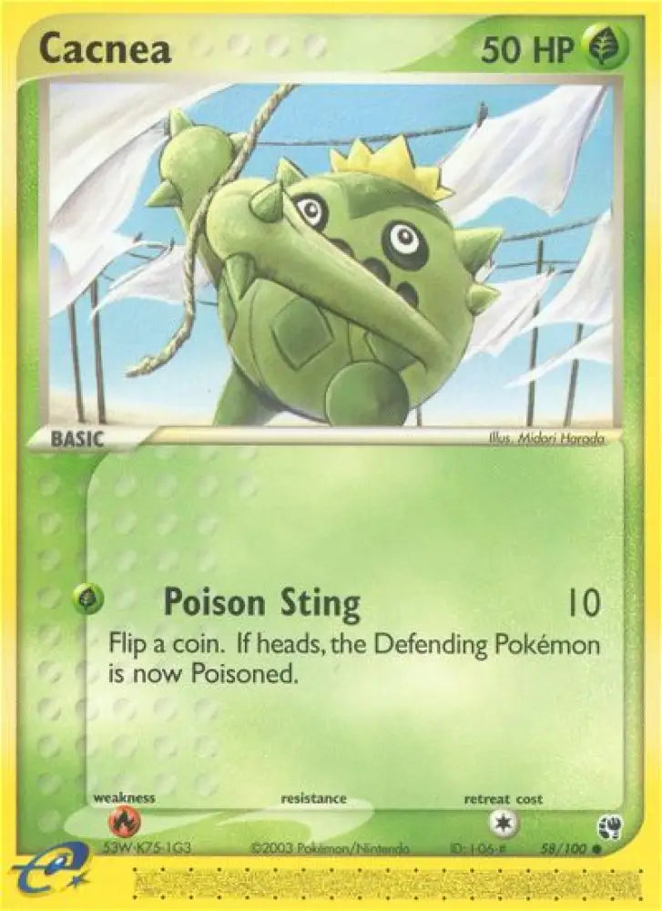 Cacnea (58/100) [EX: Sandstorm] - Pokemon Single