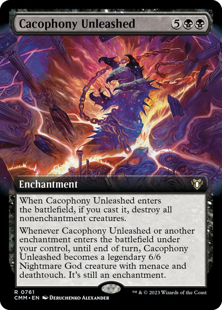 Cacophony Unleashed (Extended Art) [Commander Masters] - MTG Single
