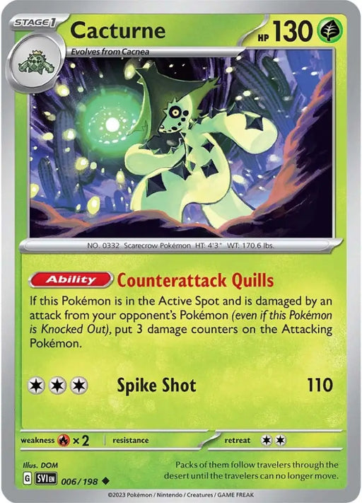 Cacturne (006/198) [Scarlet & Violet: Base Set] - Pokemon Single