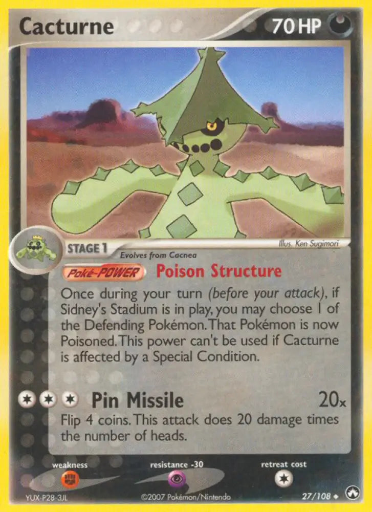 Cacturne (27/108) [EX: Power Keepers] - Pokemon Single
