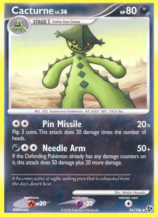 Cacturne (34/106) [Diamond & Pearl: Great Encounters] - Pokemon Single