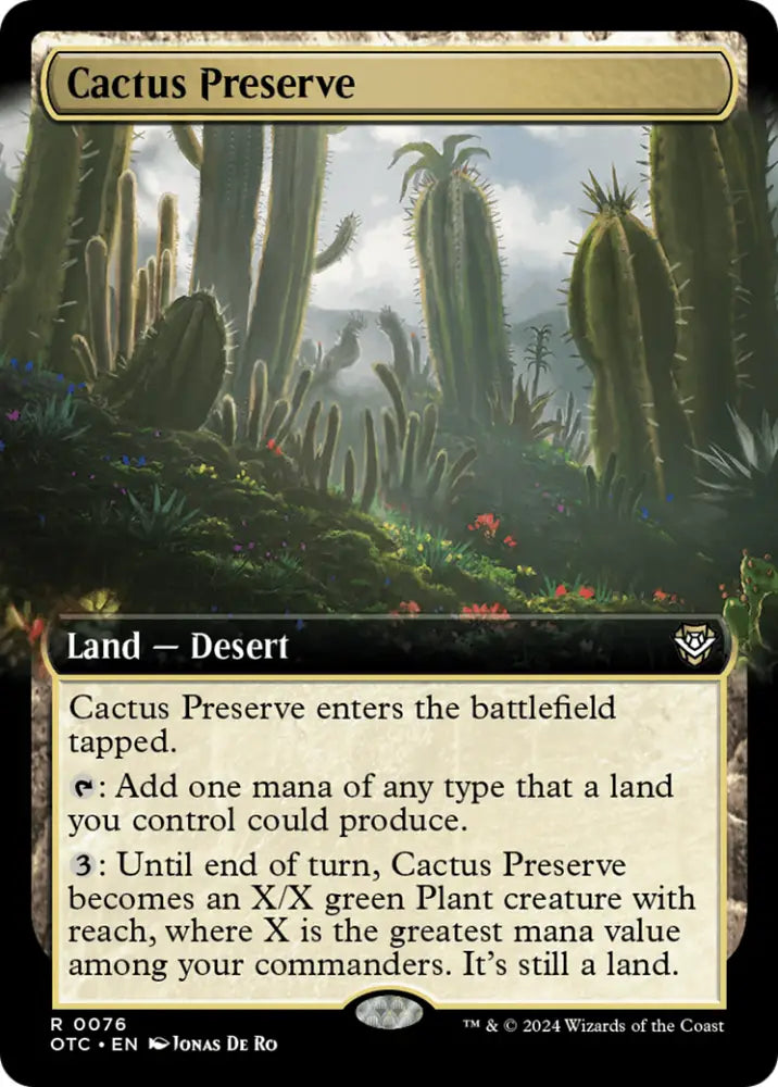 Cactus Preserve (Extended Art) [Outlaws of Thunder Junction Commander] - MTG Single