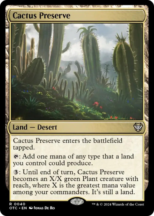 Cactus Preserve [Outlaws of Thunder Junction Commander] - MTG Single